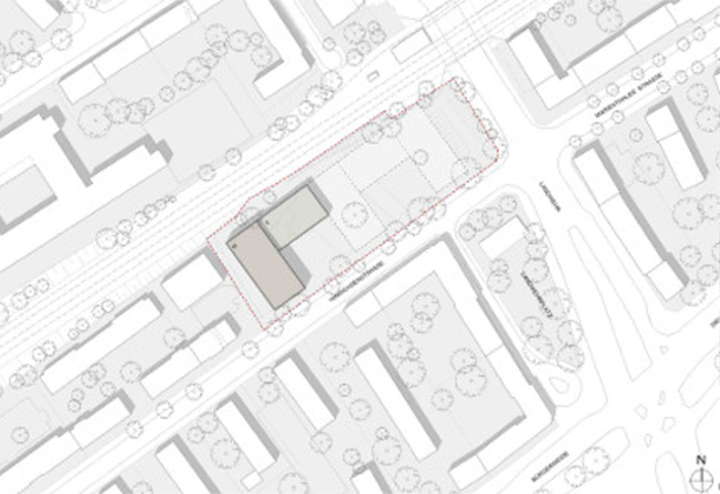 Berufsschule Hinrichsenstrasse / Lageplan