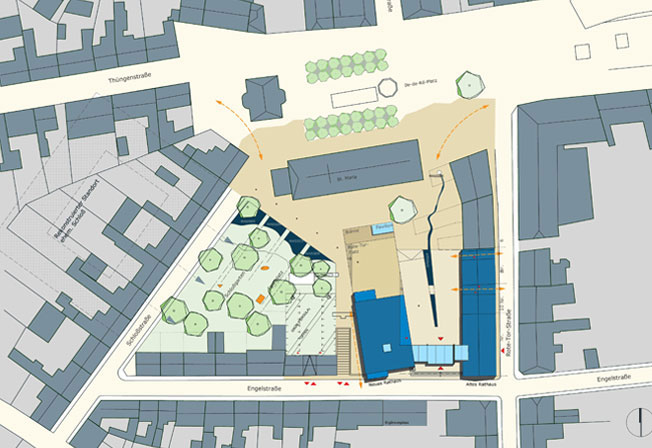 Rathaus Philippsburg / Lageplan