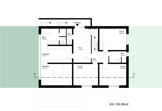 Villa am Alsterhang / Grundriss EG